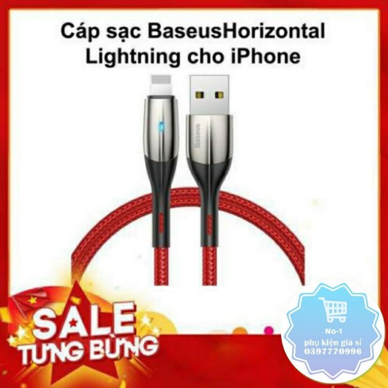 Cáp sạc và truyền dữ liệu tốc độ cao Baseus Horizontal Data Lightning cho iP iPad 2.4A