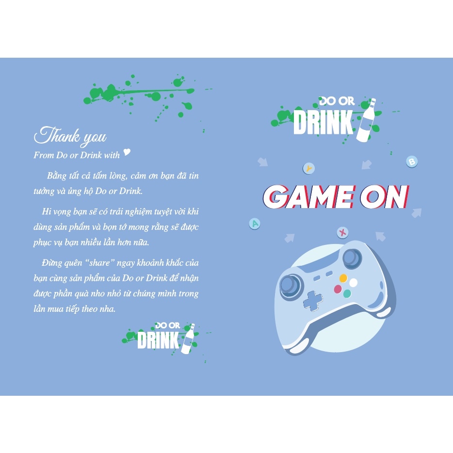 ♀ Bộ bài Drinking game Uống đê phiên bản Trò Chơi - Bài noc out cho các cặp đôi đội nhóm giải trí cho bữa tiệc