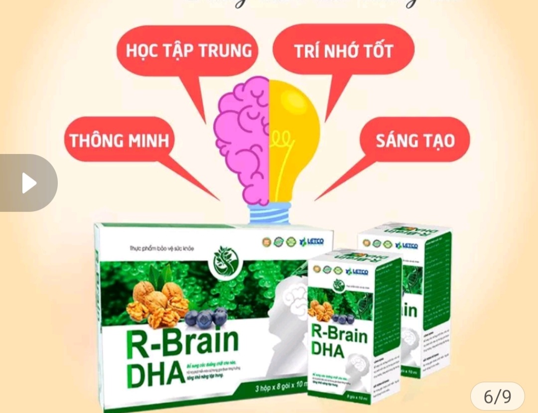 R-brain dha, bổ não trẻ em bổ sung dha kèm vitamin cho bé
