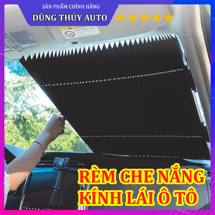 Rèm che nắng kính lái ô tô - Rèm che nắng ô tô kích thước 65*155 cm - Rèm ô tô thông minh có thể gấp gọn