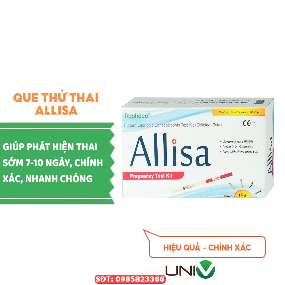 Que thử thai ALLISA que thử thai nhanh HCG - Traphaco