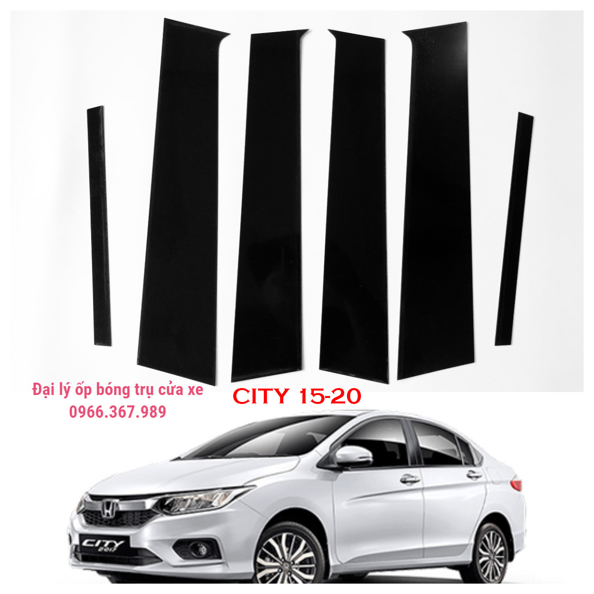 Ốp bóng trụ cửa xe ô tô Honda City