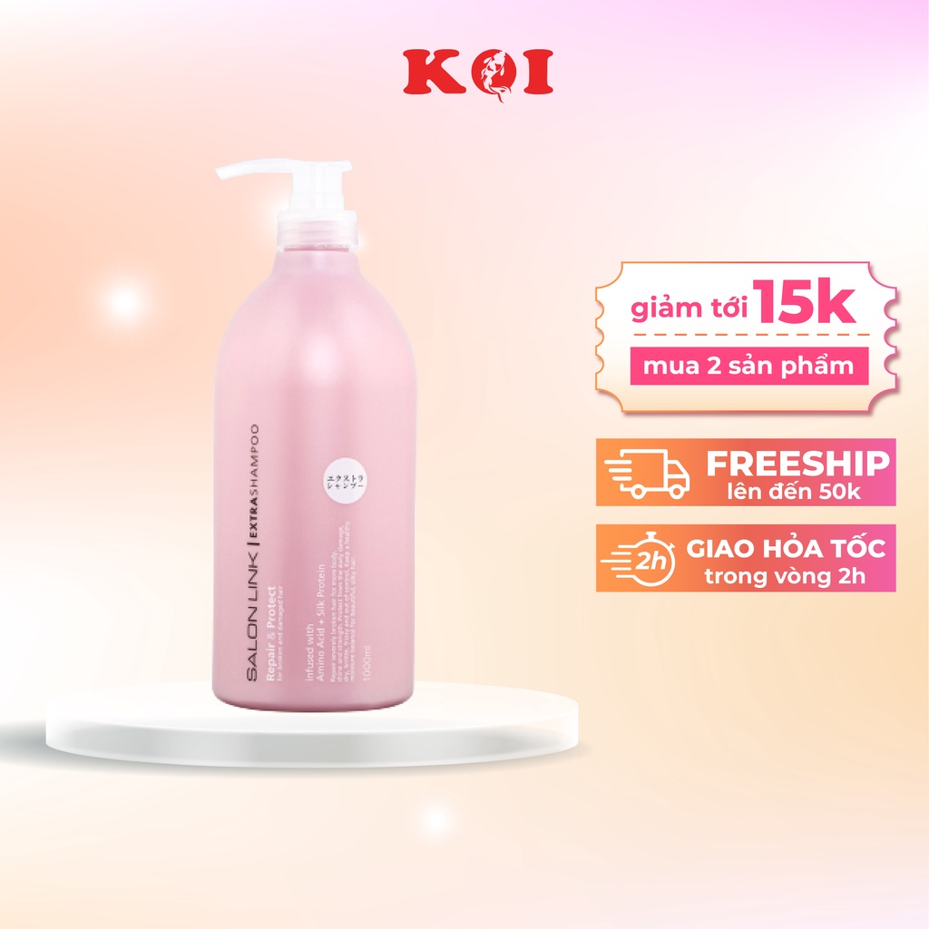 Dầu gội đầu Kumano Salon Link Extra dùng cho tóc thẳng 1000ml