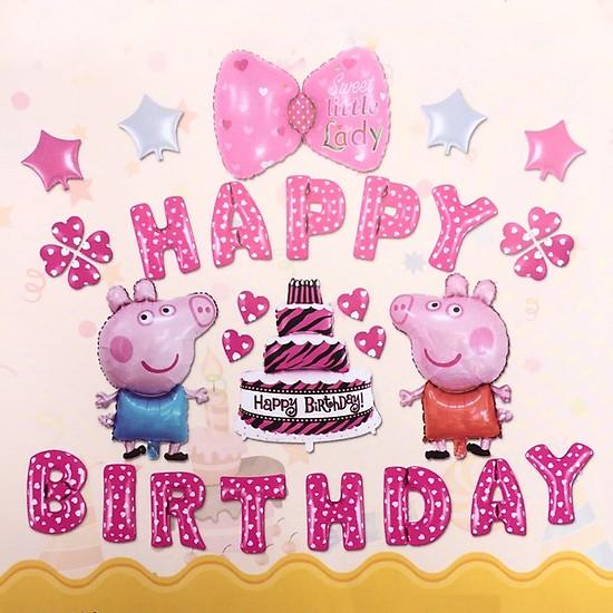 Combo sét bóng bay sinh nhật kèm chữ happy birthday- sét trang trí tiệc sinh nhật nhiều màu xinh xắn dễ thương - kèm ống bơm
