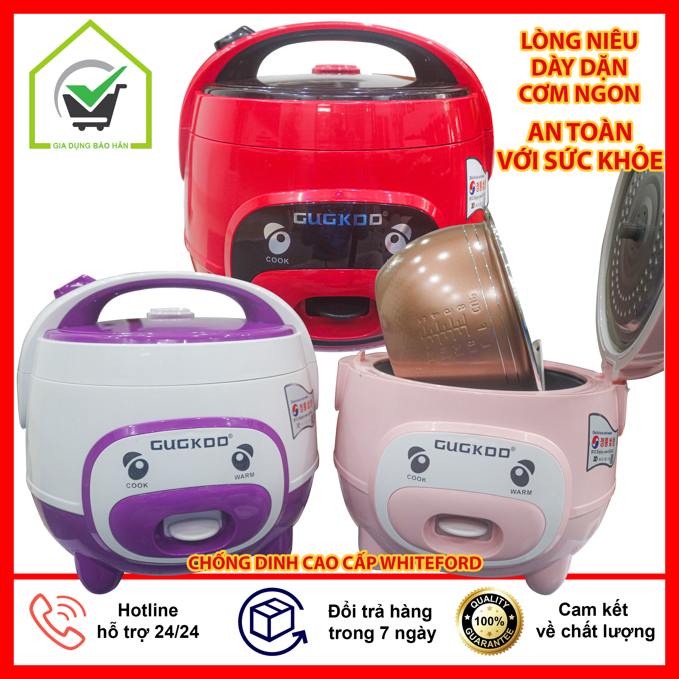 Nồi Cơm Điện Cuckoo GK 182 Dung Tích 1.8 Lít - Tặng Kèm Giá Hấp, BH 12 tháng chính hãng