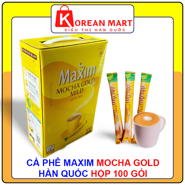 Cà phê maxim mocha gold hàn quốc 100 gói