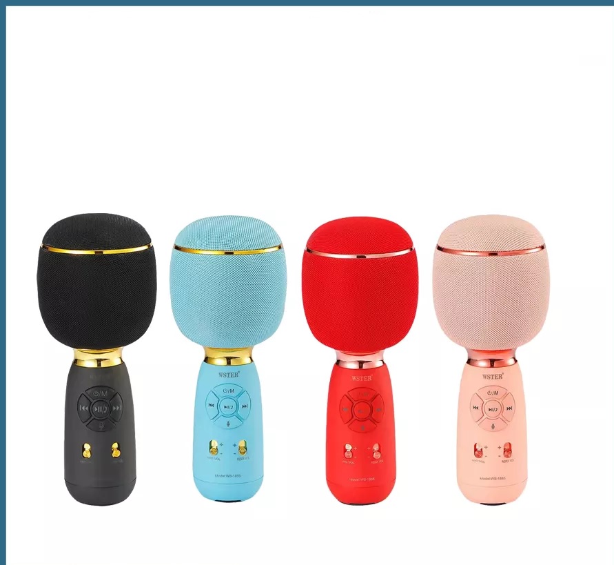 Mic karaoke 3in1 wster ws-1885, micro cầm tay bluetooth