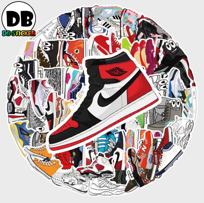 [Set 84 Cái] Sticker Sneakers cá tính dán trang trí laptop, mũ nón bảo hiểm, vali, xe tay ga, ván trượt - DB.036