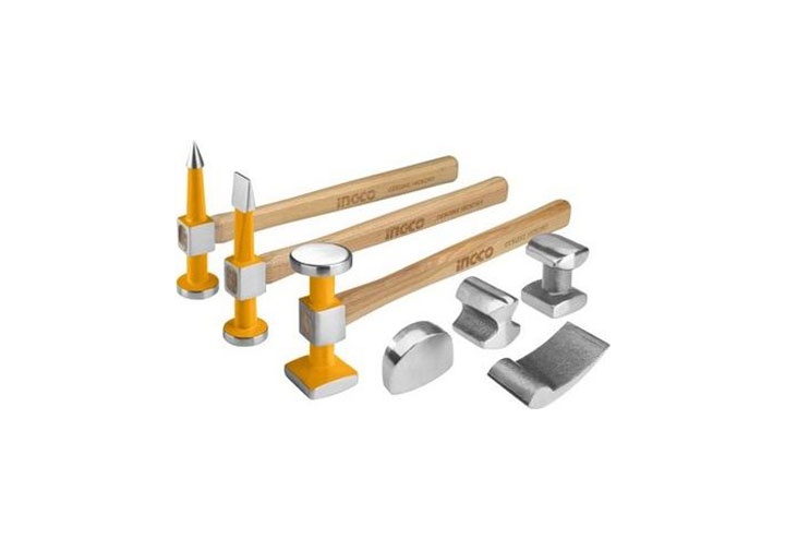 Bộ 7 món đe và búa làm đồng ingco hbafh0711