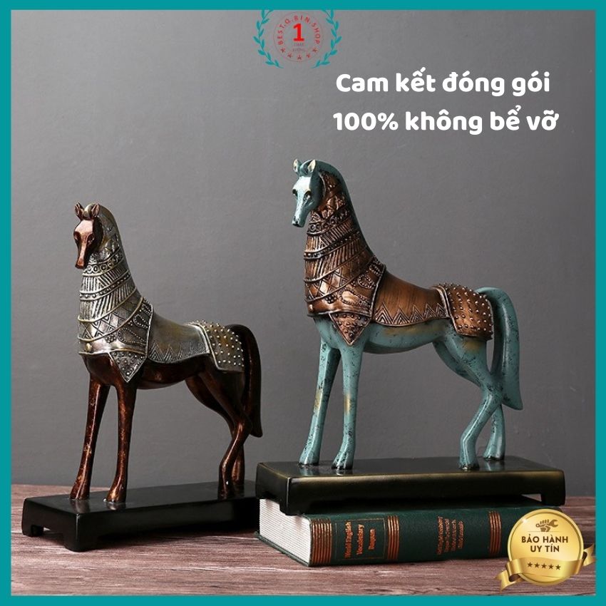 tượng trang trí nhà cửa decor mô hình tượng Ngựa decor trang trí kích thước lớn để bàn , chất liệu nhựa tổng hợp , dùng để làm quà tặng may mắn mã đáo thành công đem lại tài lộc may mắn cho người sở hữu Qbinshop