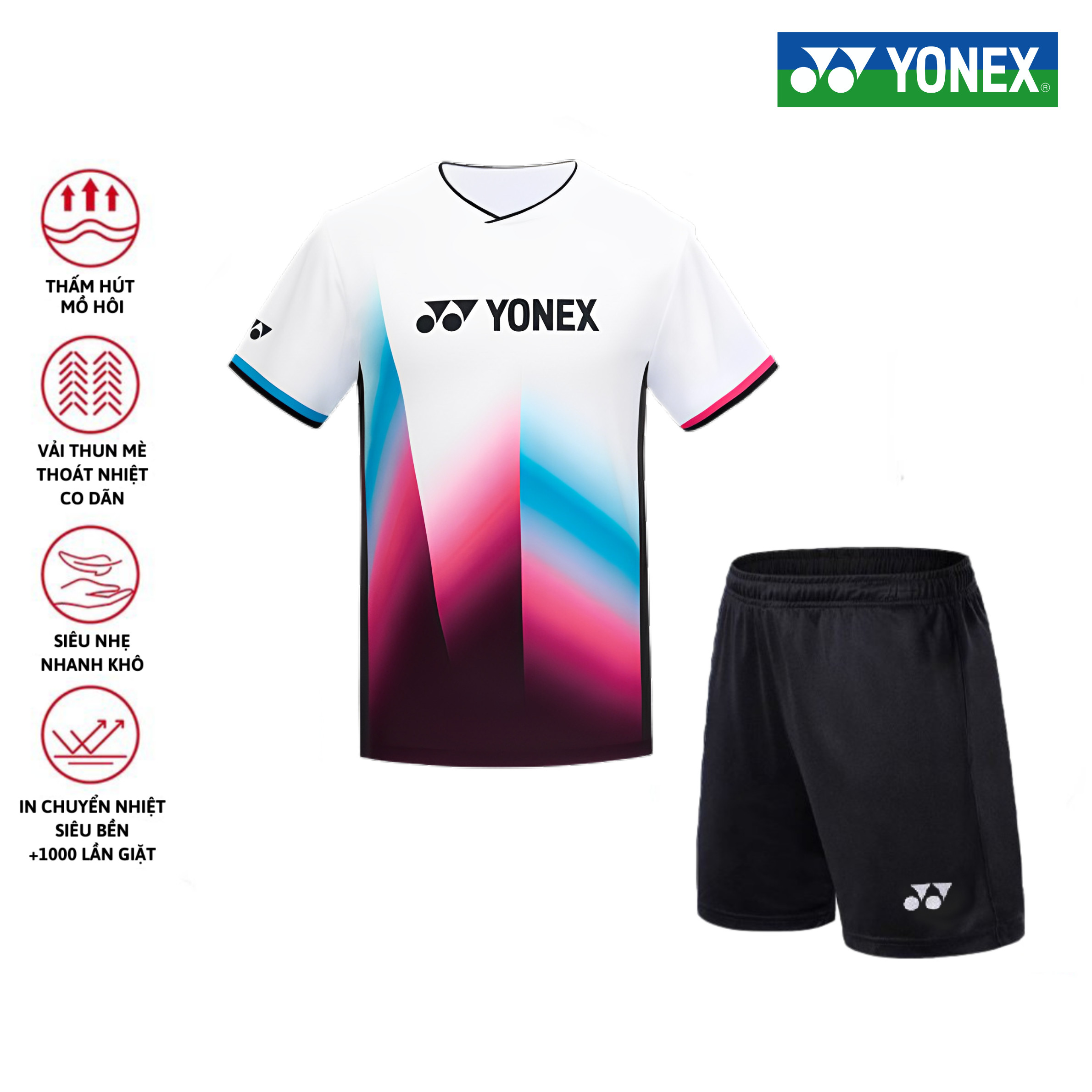 Áo cầu lông, quần cầu lông Yonex chuyên nghiệp mới nhất sử dụng tập luyện và thi đấu cầu lông M4S24