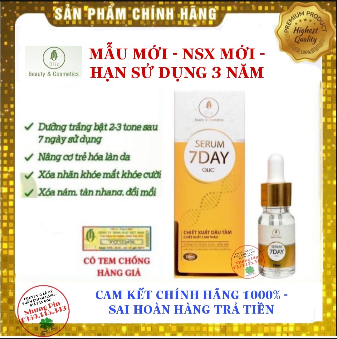 ☏❖✤ Huyết thanh truyền trắng Olic 7 Day Olic hàng chuẩn 1000 mẫu mới