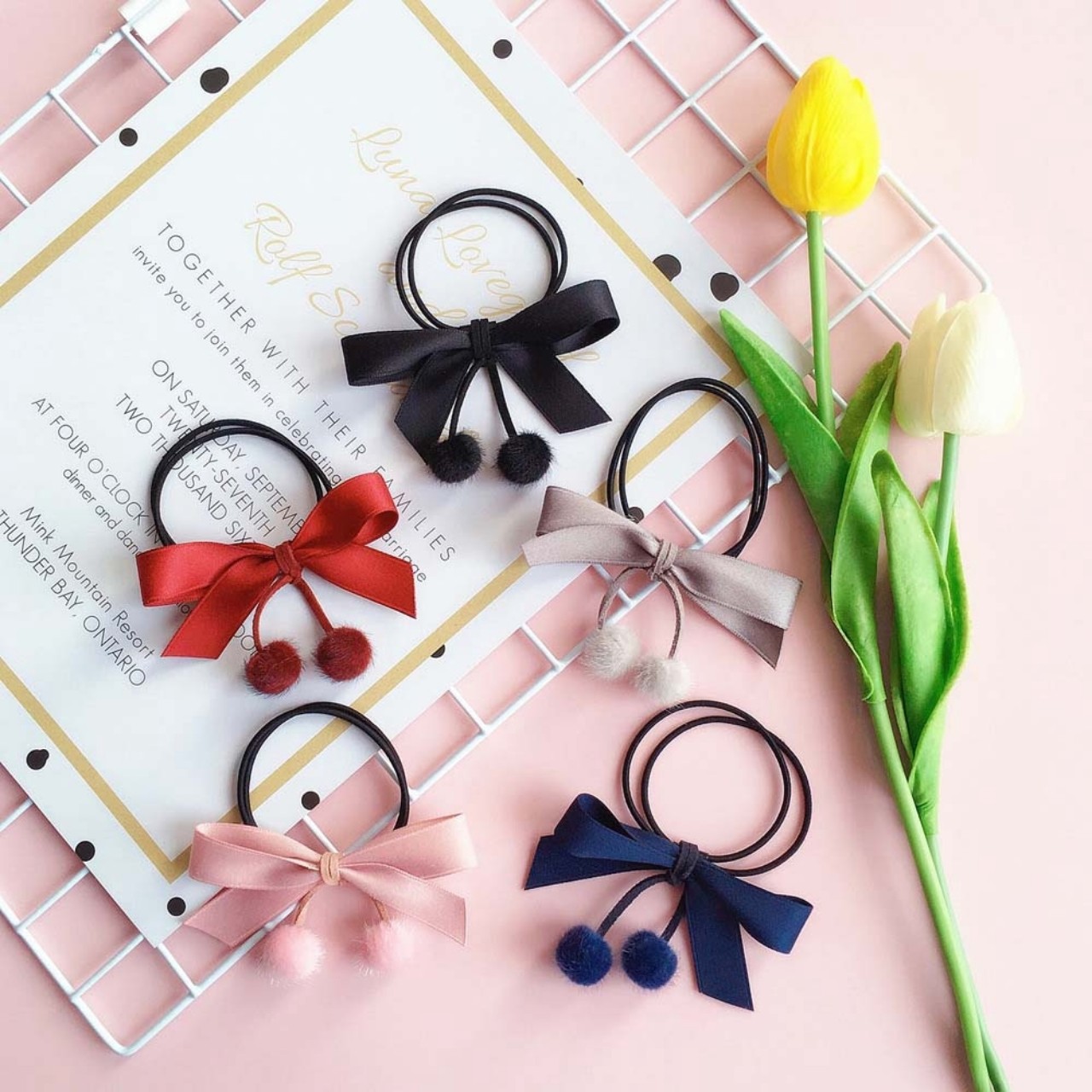 Buộc tóc nơ xinh xắn
