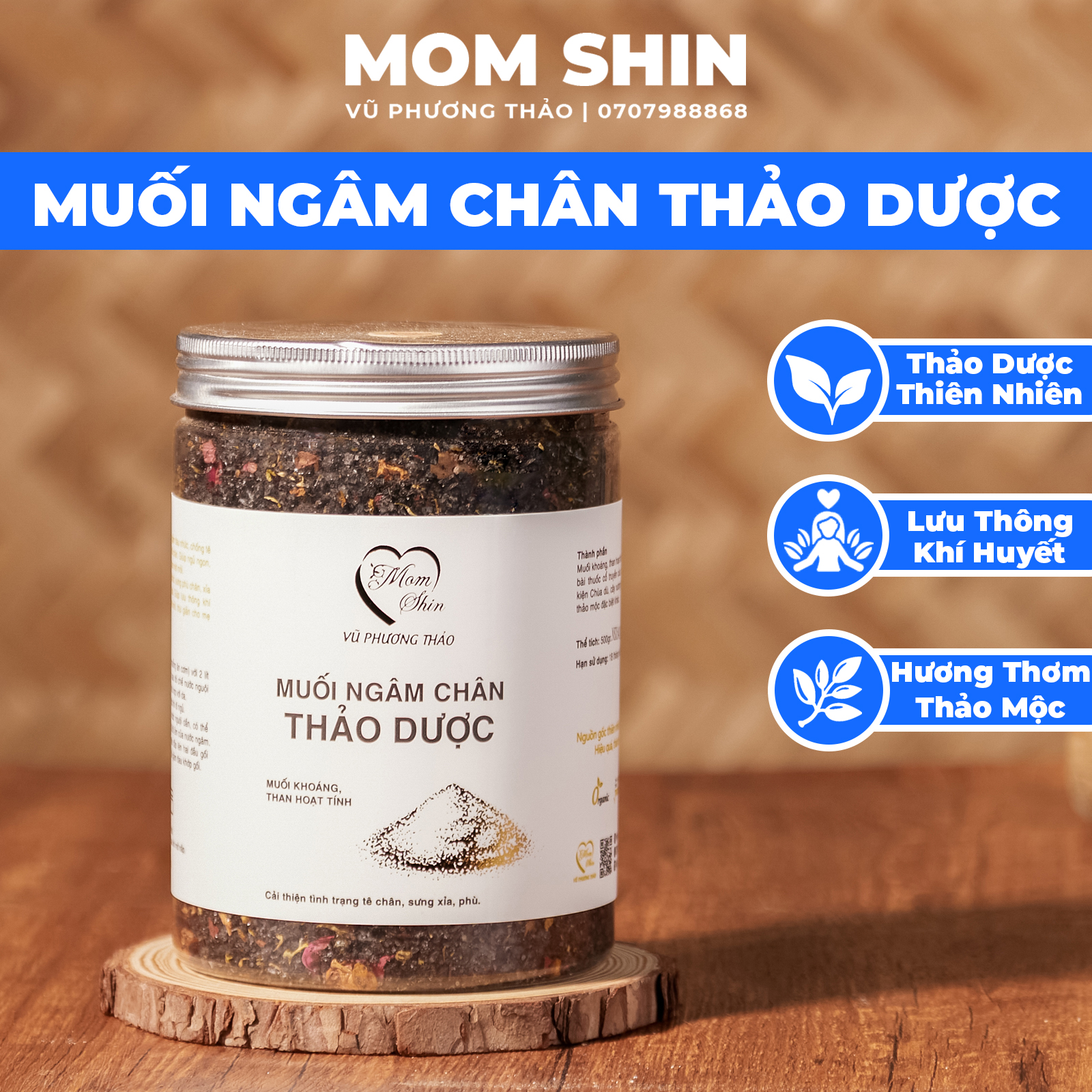 Muối ngâm chân thảo dược mom shin | vũ phương thảo mom shin | shop mẹ thảo | ở cữ mẹ shin min gin