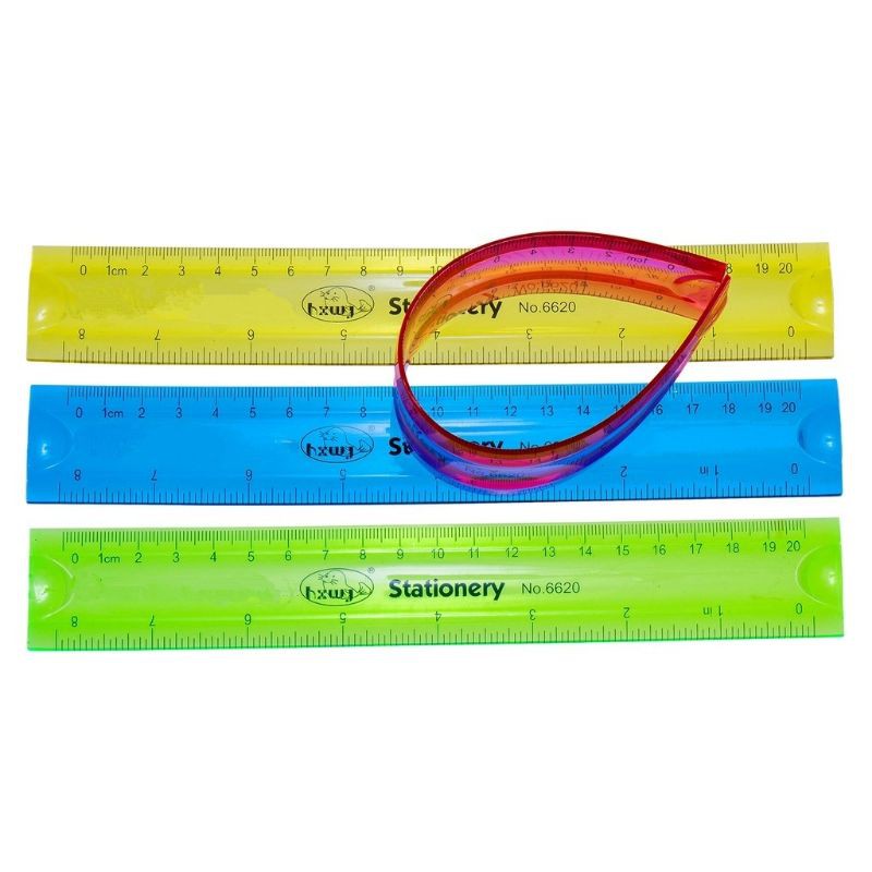 Thước kẻ dẻo 20-30cm nhiều màu
