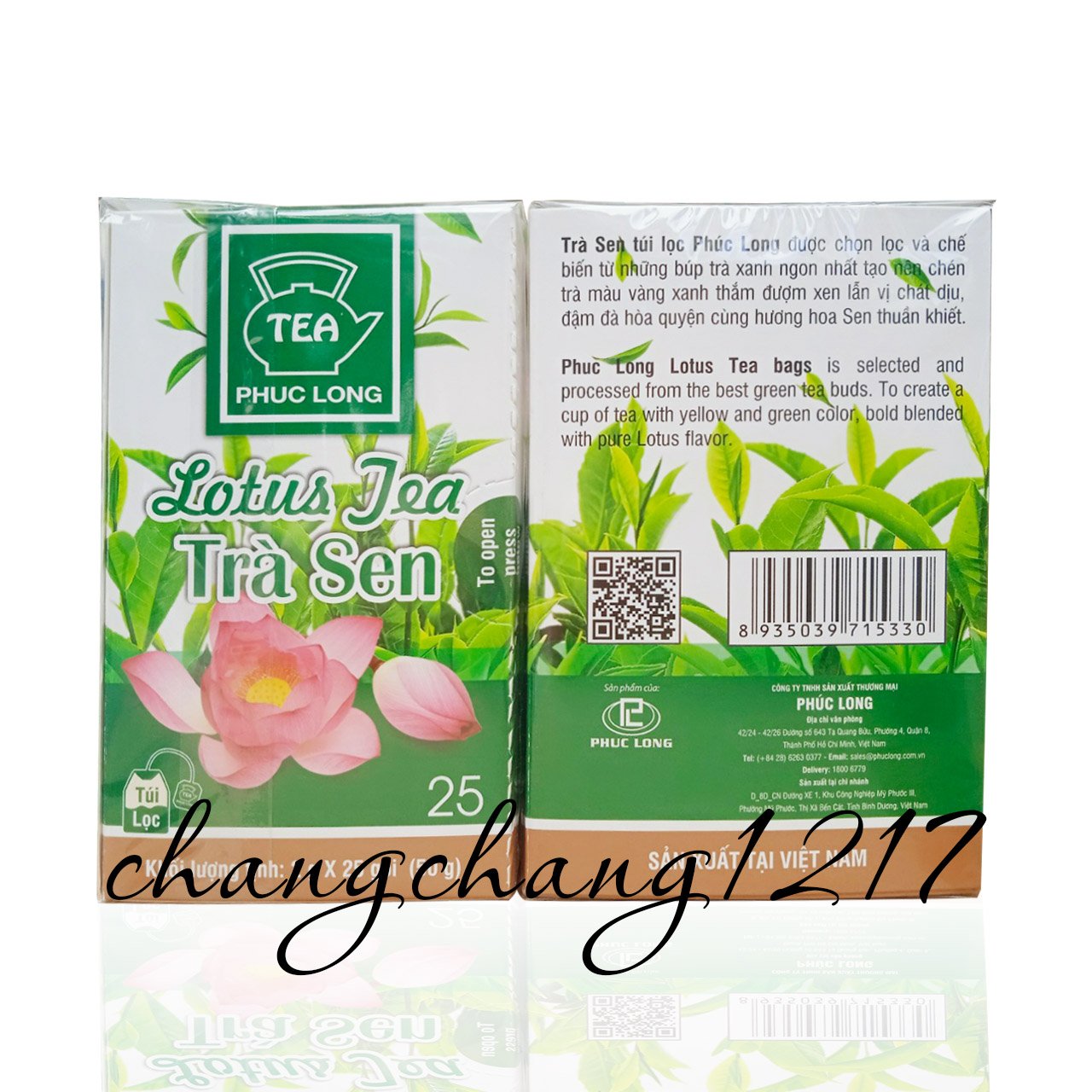 Trà túi lọc hoa sen phúc long hộp 25 gói