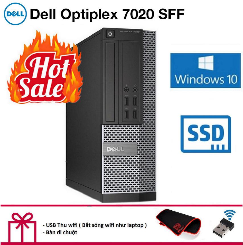 [Trả góp 0%]Máy tính để bàn Dell Optiplex 7020 SFF CPU intel core i3 4130  - Ram DR3 8GB - Ổ cứng SSD 240GB. Tặng Bàn Di Chuột và USB Thu Wifi.
