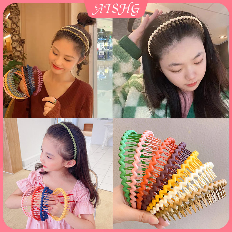 AISHGDây buộc tóc có răng Nữ Hàn Quốc Rửa mặt Đặc biệt Tóc gãy Áp suất tóc