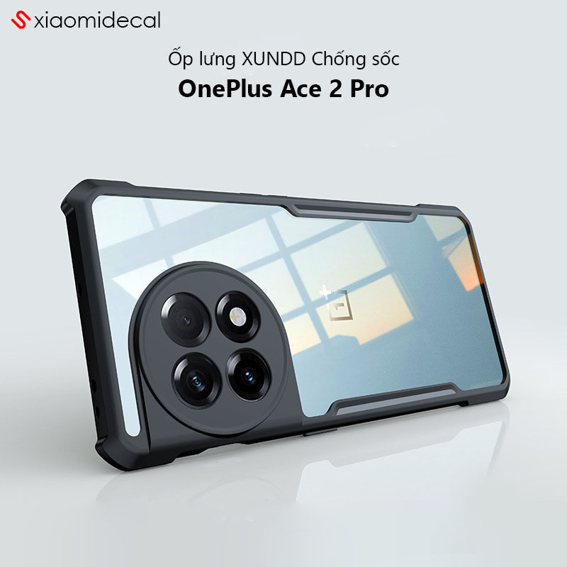Ốp lưng xundd oneplus ace 2 pro mặt lưng trong, viền tpu, chống sốc