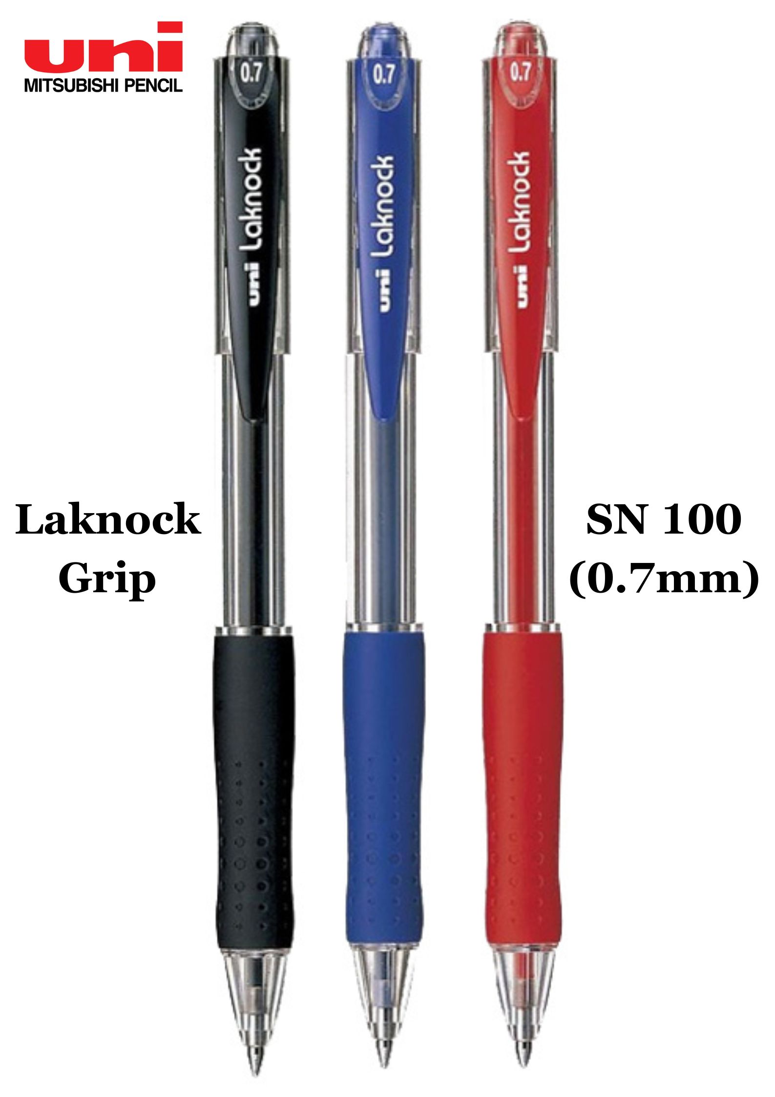 Bút bi bấm sn-100 uni-ball lacknock grip