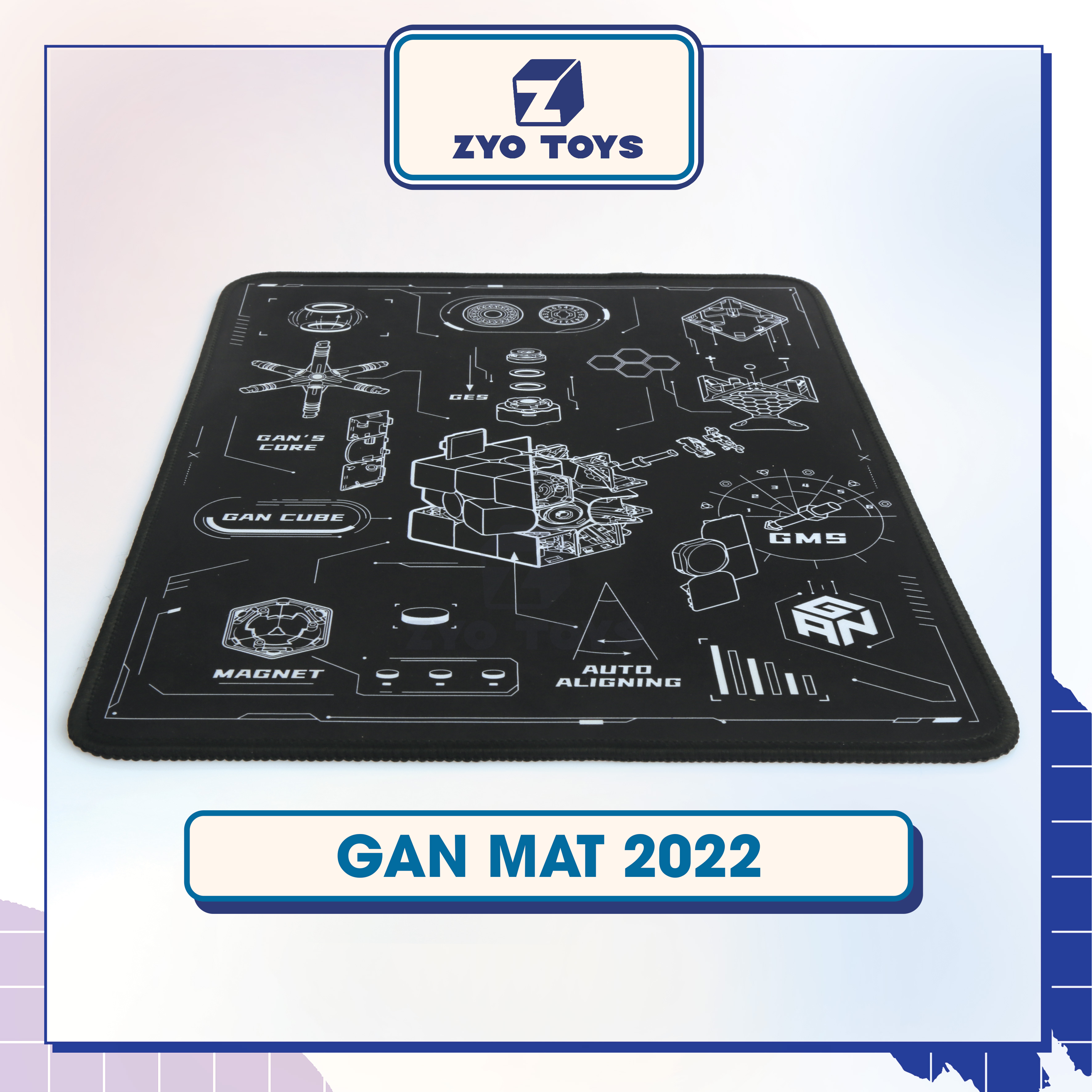 Phụ kiện rubik thảm rubik gan mat 2022 - thảm lót chuột rubik gan mat 2022 - zyo toys