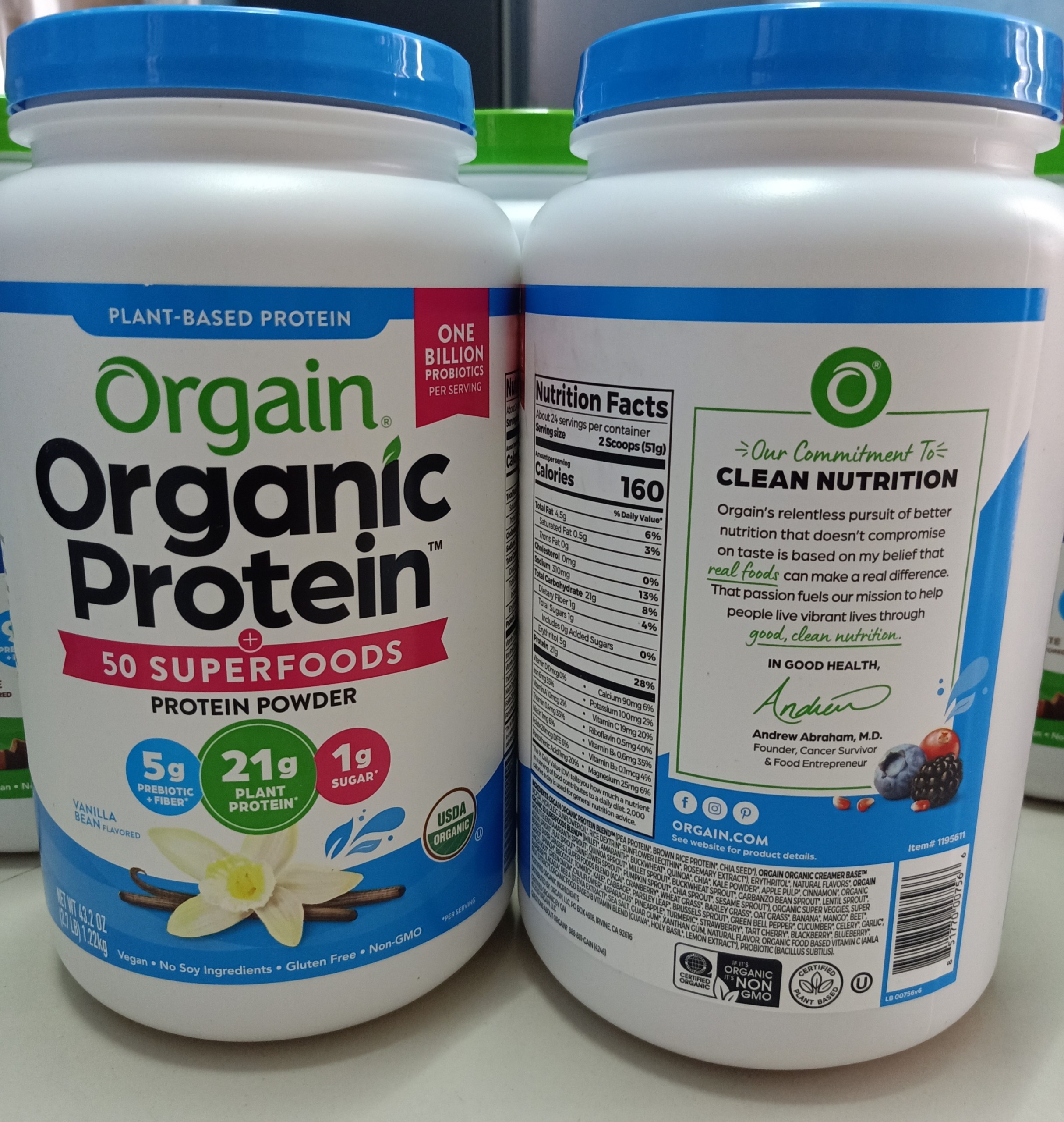 Bột đạm Protein Superfood Orgain Organic 1242gr