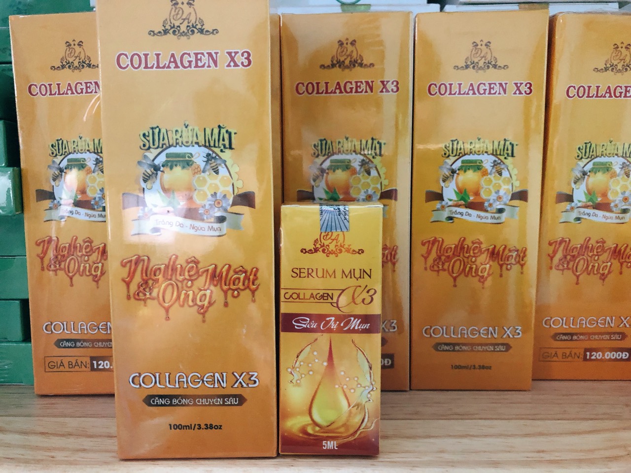 Combo Serum Mụn Và Sửa Rửa Mặt Collagen X3