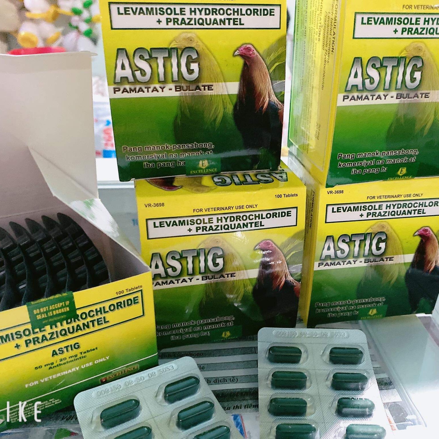 1 vĩ 10 viên Astig xổ lãi cho gà