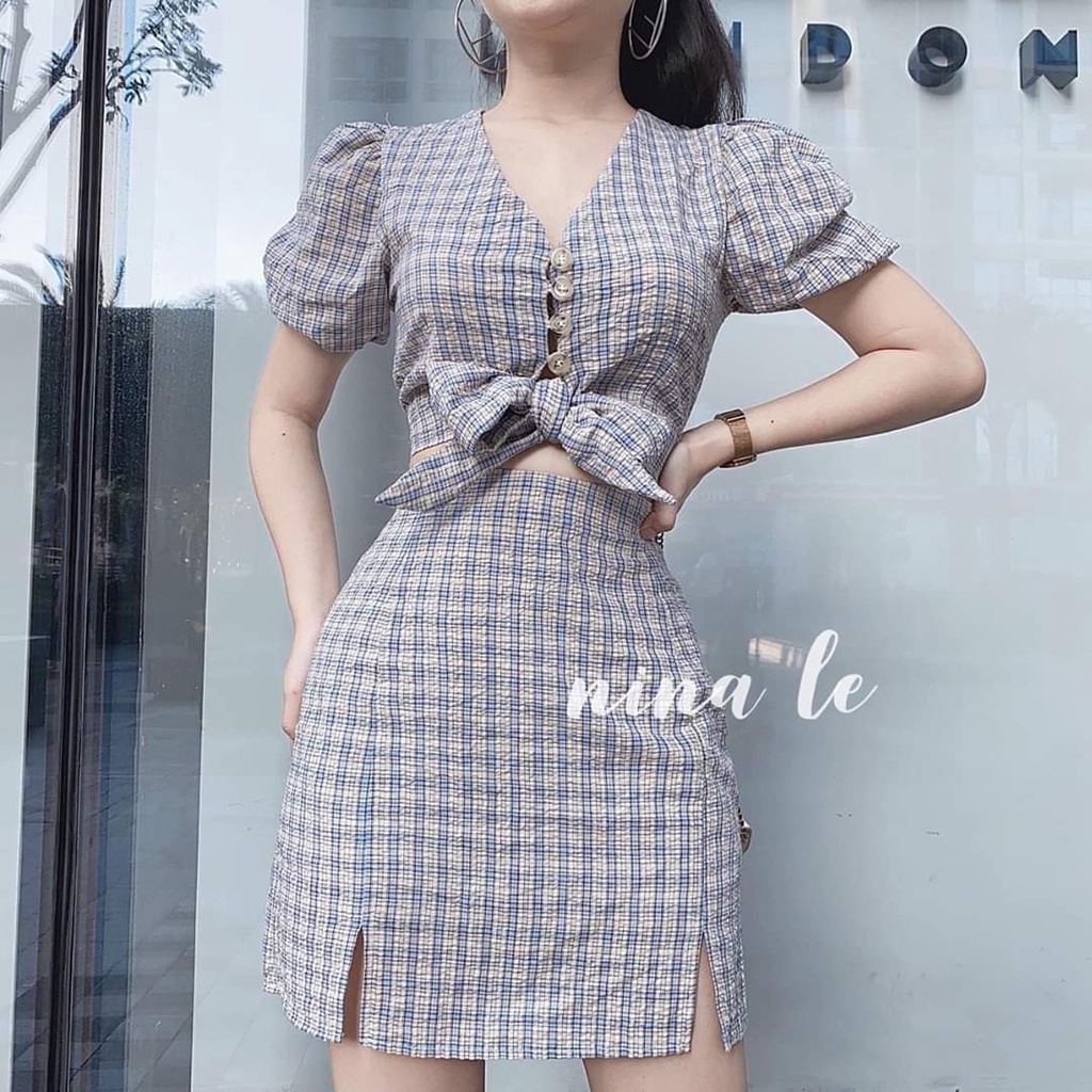 Set caro cột nơ siêu xinh 🌵