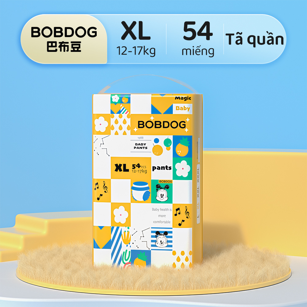 Bobdog Tã/bỉm quần Hộp mù XL54 miếng