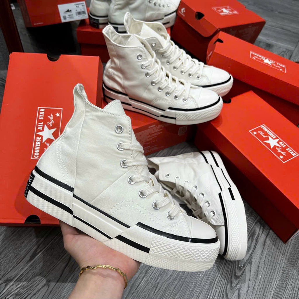 Giày Converse Chuck 70 Plus White giày Conver 1970 classic trắng vá cổ hight cao cấp full box bill