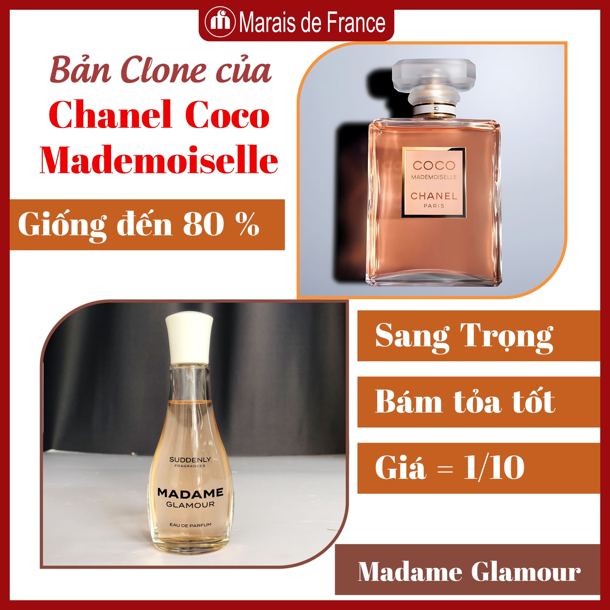 Nước hoa nữ Suddenly Madame Glamour EDP 75 ml