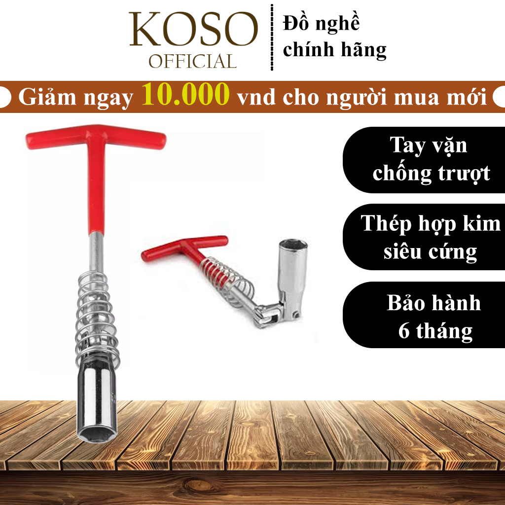 Tuyp tháo bugi gật gù koso 360 độ đa năng 14mm-16mm-21mm cao cấp
