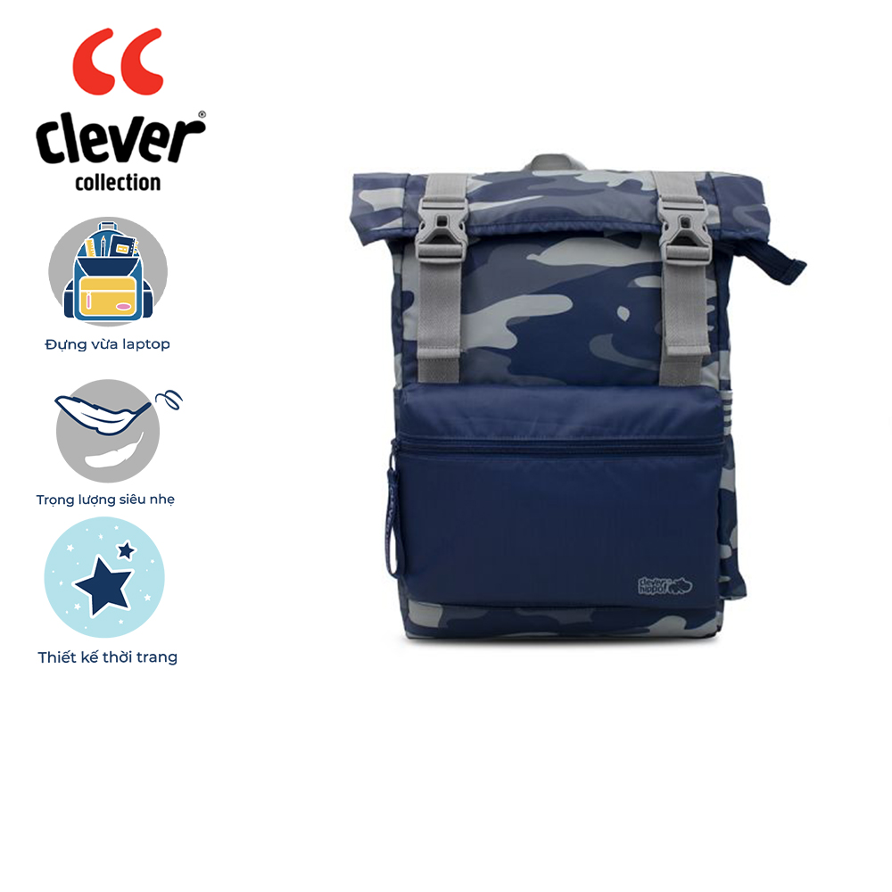 Ba lô cleverhippo kool urban - roller camo xanh bku5204/camo