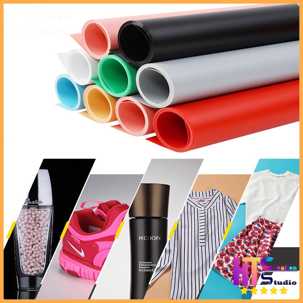 Phông nền nhựa PVC trơn treo giá khung chụp ảnh sản phẩm nhiều kích thước và đủ màu sắc
