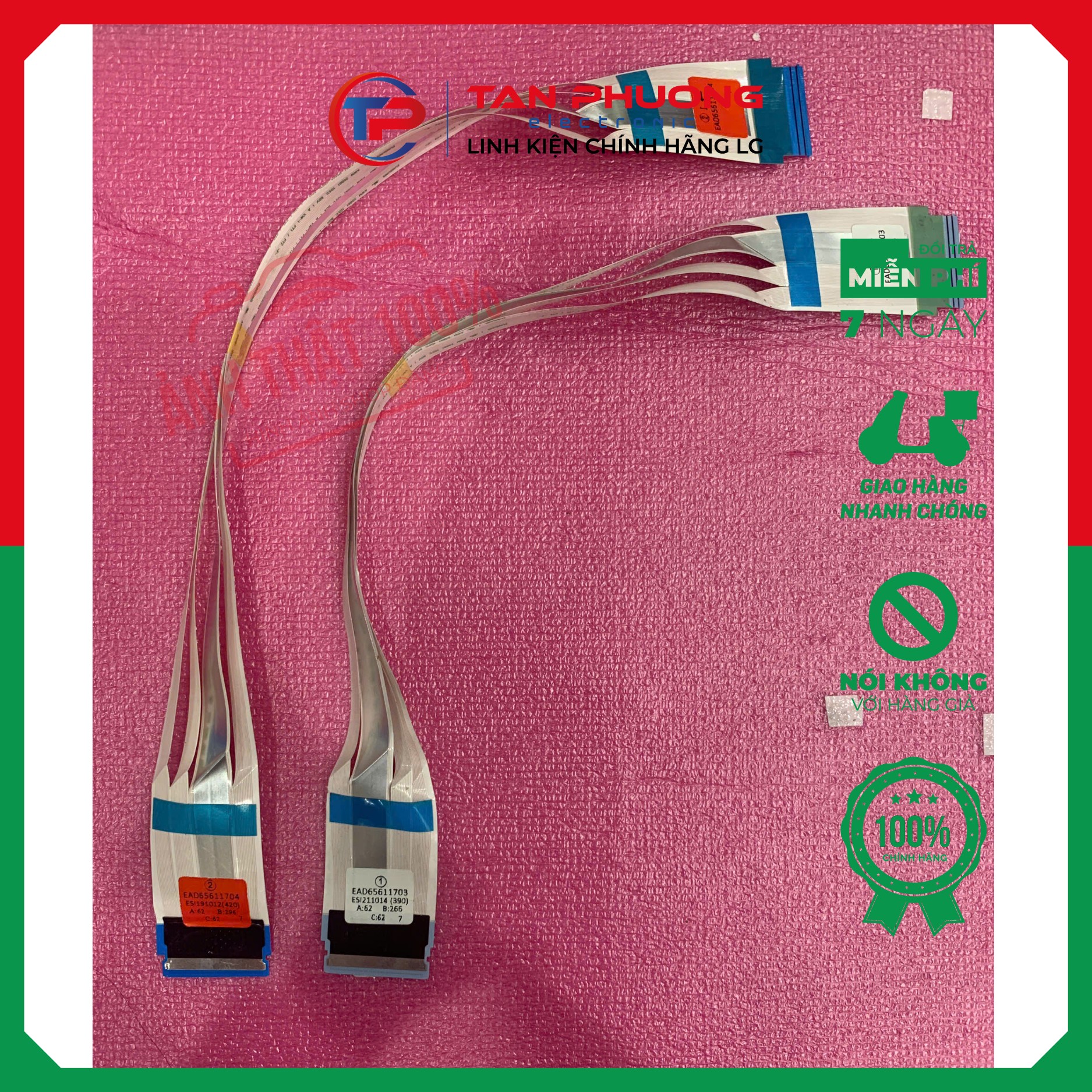 Cable,FFC cáp từ bo mạch chính lên màn hình tivi LG Mã EAD65611703-EAD65611704 Hàng Tháo máy còn Hoạt động tốt