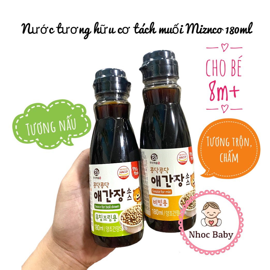 Nước tương Miznco tách muối cho bé ăn dặm 180ml