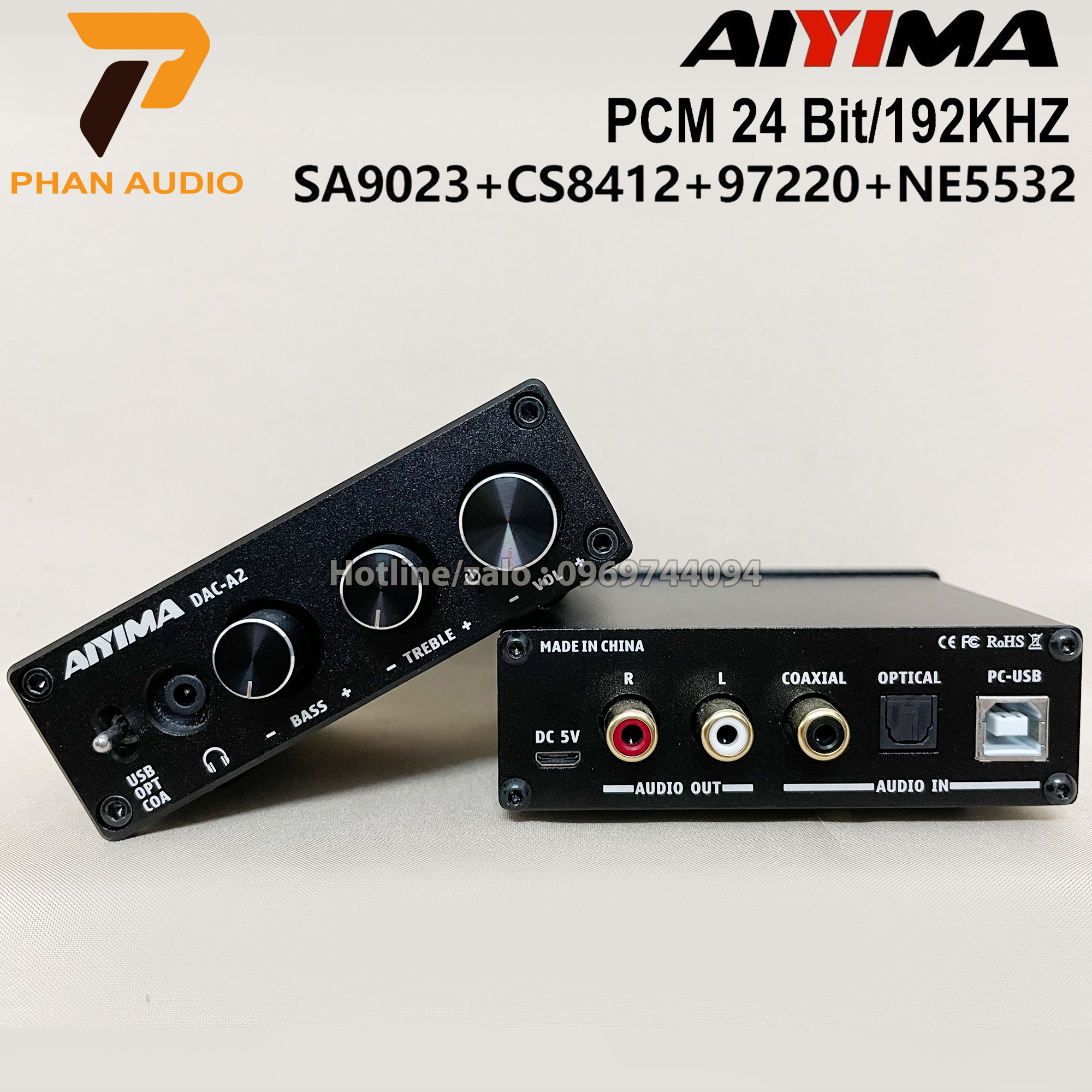 Thiết bị giải mã âm thanh dac aiyima a2 pcm 24bit/192khz
