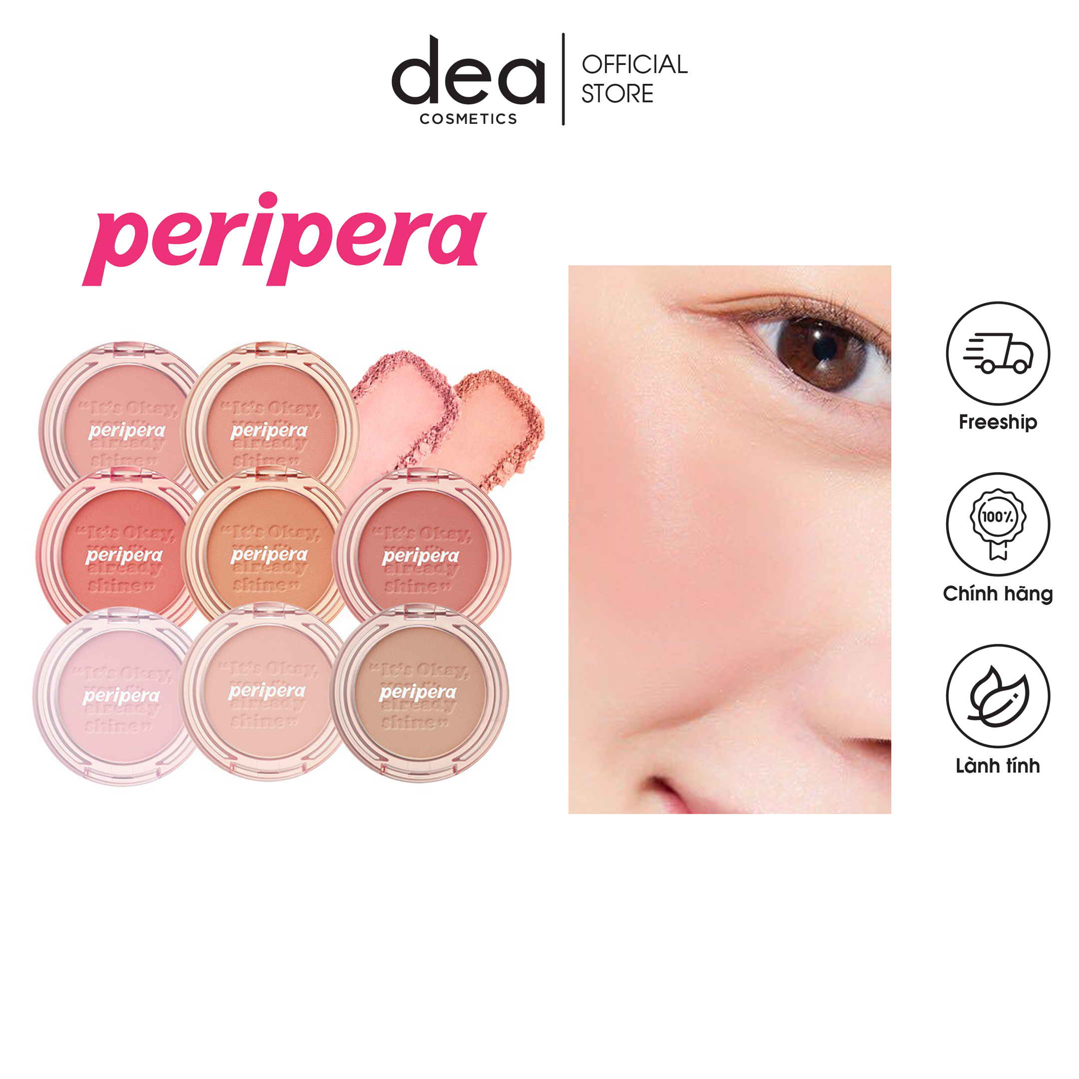 Phấn má hồng pure blushed cheek- có sẵn