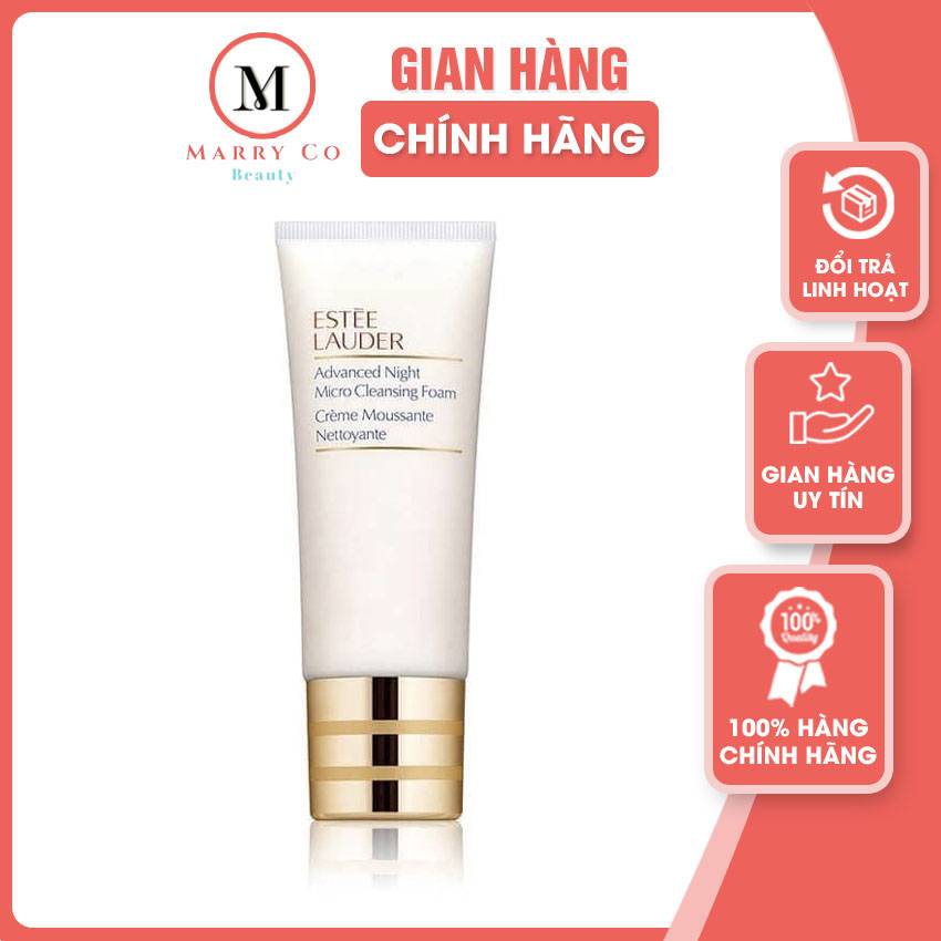 Sữa rửa mặt Estee Lauder Advanced Night Micro Cleansing Foam 100ml M06 loại bỏ các bụi bẩn và lớp trang điểm làm sạch sâu bề mặt da - MARY CO BEAUTY