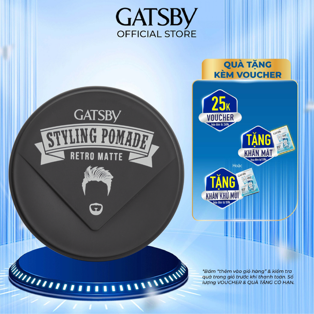 Pomade Tạo Kiểu Tóc GATSBY STYLING POMADE RETRO MATTE 75g