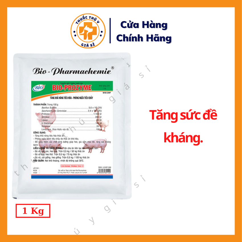 "Hoàn tiền đến 10%" Bio Prozyme 1Kg Men Tiêu Hóa - Cung Cấp Men Vi Sinh Tăng Khả Năng Tiêu Hóa, Phòng Ngừa Tiêu Chảy Cho Gia Súc Gia Cầm - Thú Y Giá Sỉ
