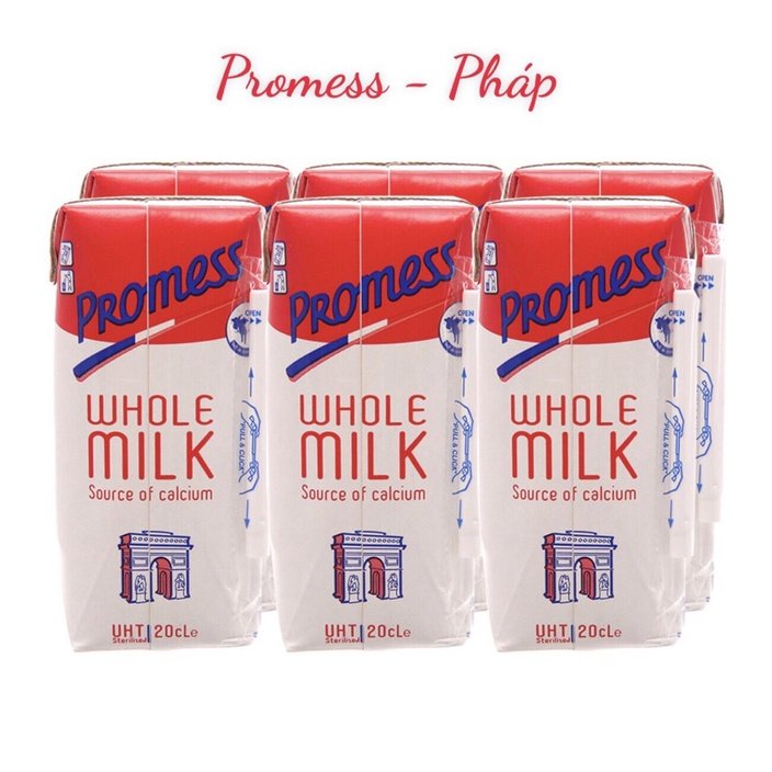 Sữa tươi Promess Nguyên Kem - Pháp 200ml - Thùng 24 hộp
