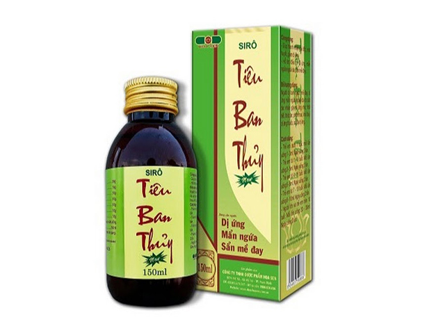 Dị ứng, mẩn ngứa, sẩn mề đay với siro tiêu ban thủy- chứa rau má, kim ngân hoa- lọ 150ml