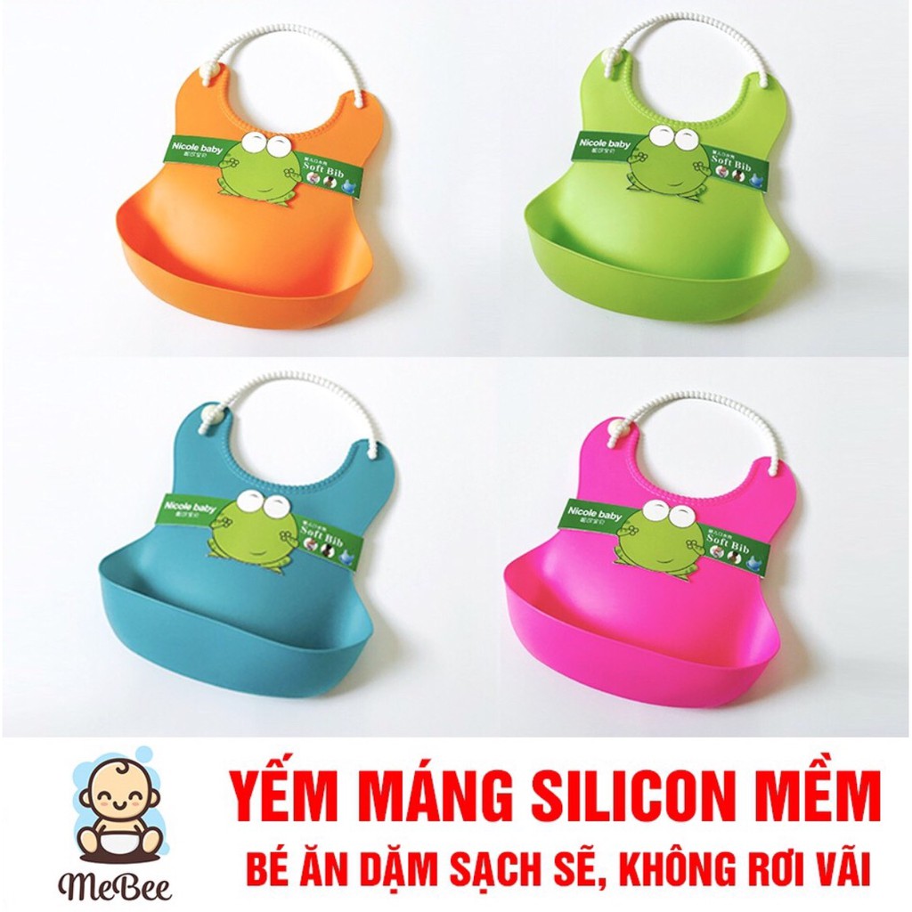 Yếm ăn dặm silicol mềm cho bé