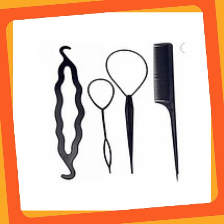 Hàng mới Bộ 4 dụng cụ tạo kiểu tóc đa năng-4 Món siêu rẻ