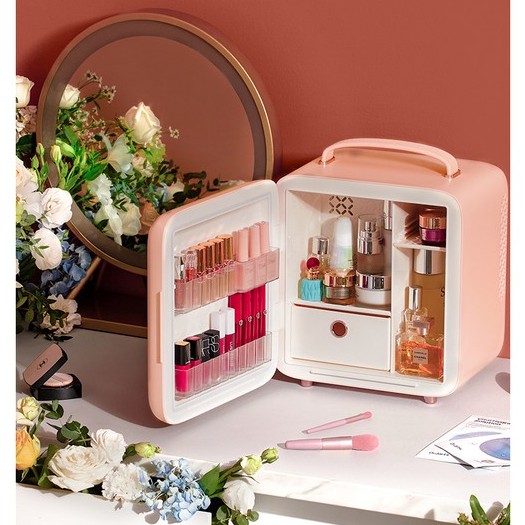 [Hàng có sẵn] Tủ lạnh mini CAO CẤP GEVILAN Beauty - Tủ lạnh đựng mỹ phẩm 9L - Bảo quản nhiệt độ không đổi thông minh