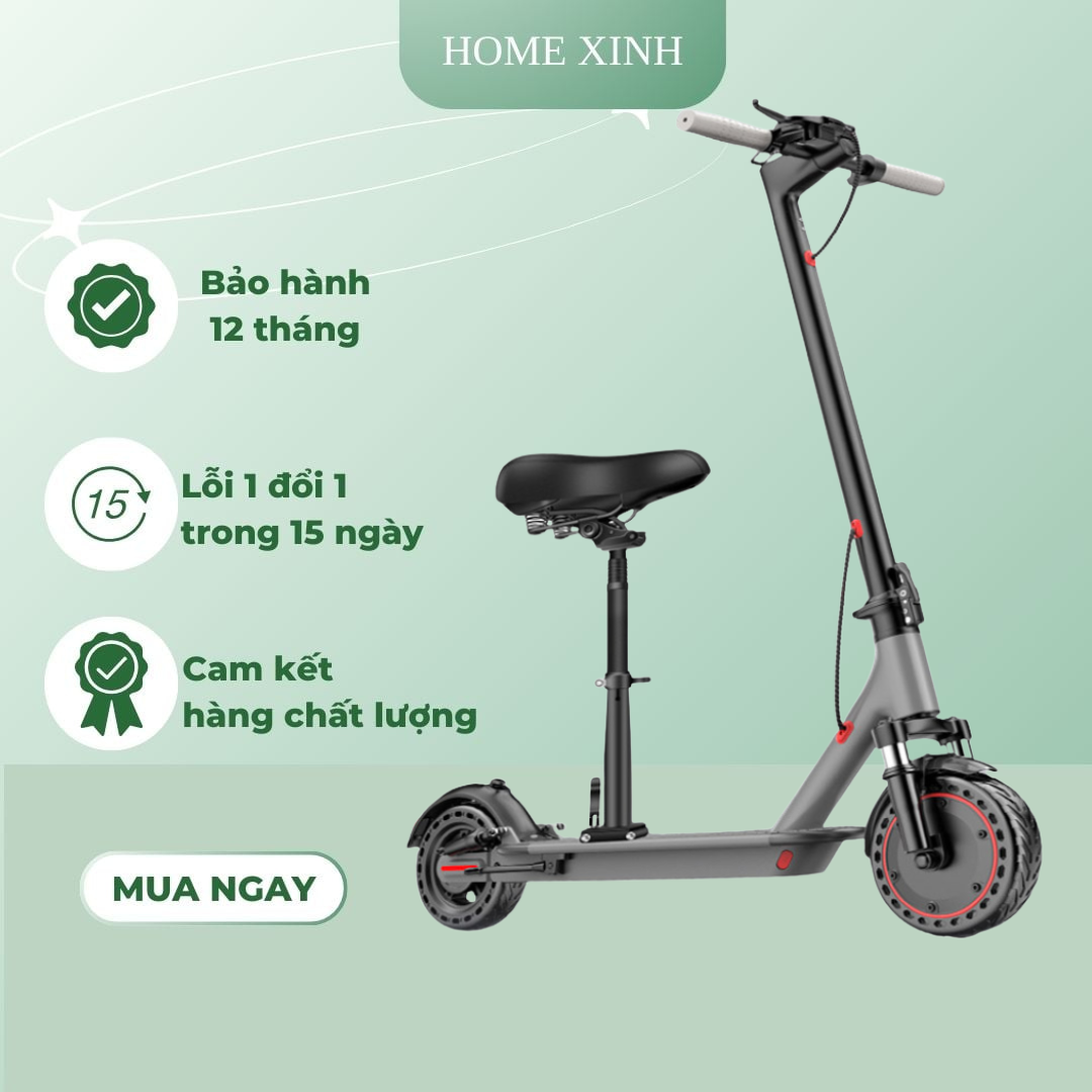 Xe scooter điện AOVO PRO, pin 10.4AH đi 40km tốc độ 25km có màn hình LED điện tử, xe điện kết nối app thông minh