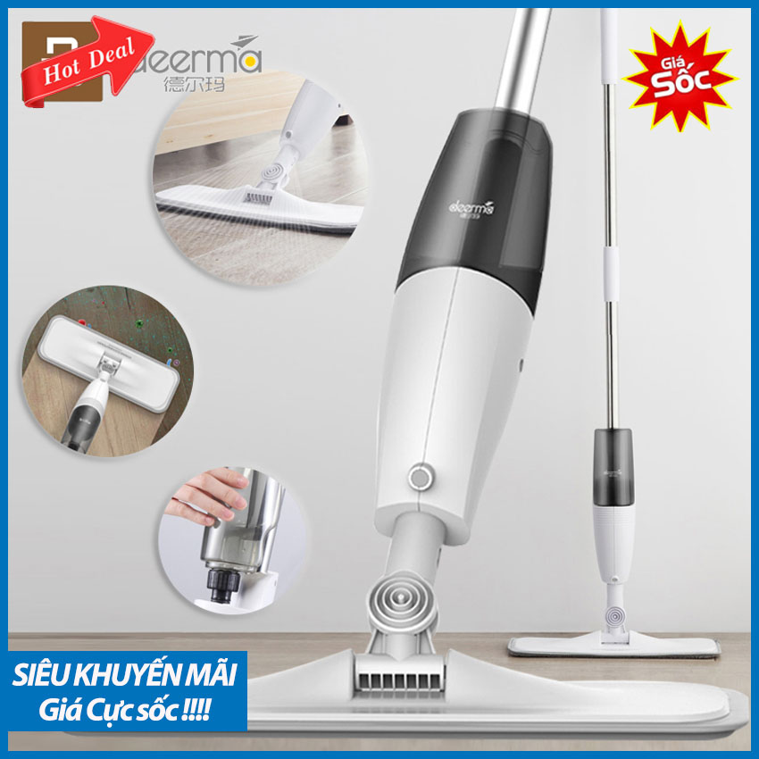 [HÀNG CHẤT LƯỢNG CAO] Cây Lau Nhà Phun Hơi Sương 2 trong 1; Đầu Xoay 360 Độ; Lau Sạch Mọi Vết Bẩn Cứng Đầu, Sạch Không Tì Vết, Lau Sạch Mọi Chỗ Khó. BH 6 THÁNG