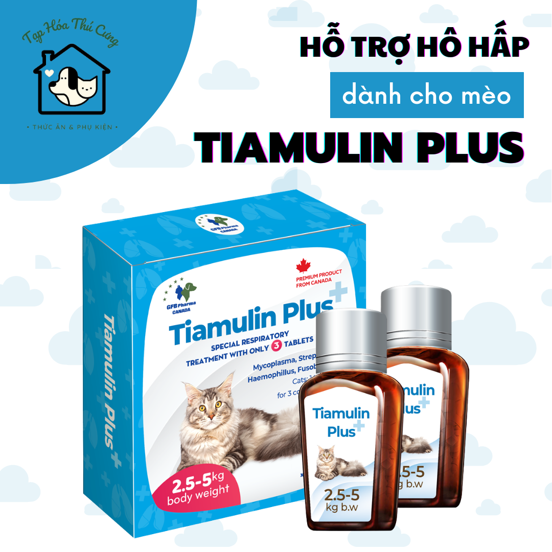 Tiamulin Plus cho mèo hỗ trợ hô hấp (đủ size 0.4-10kg)